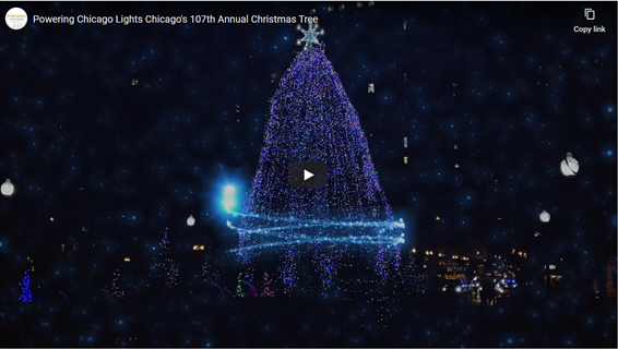 Powering Chicago Xmas Tree video image