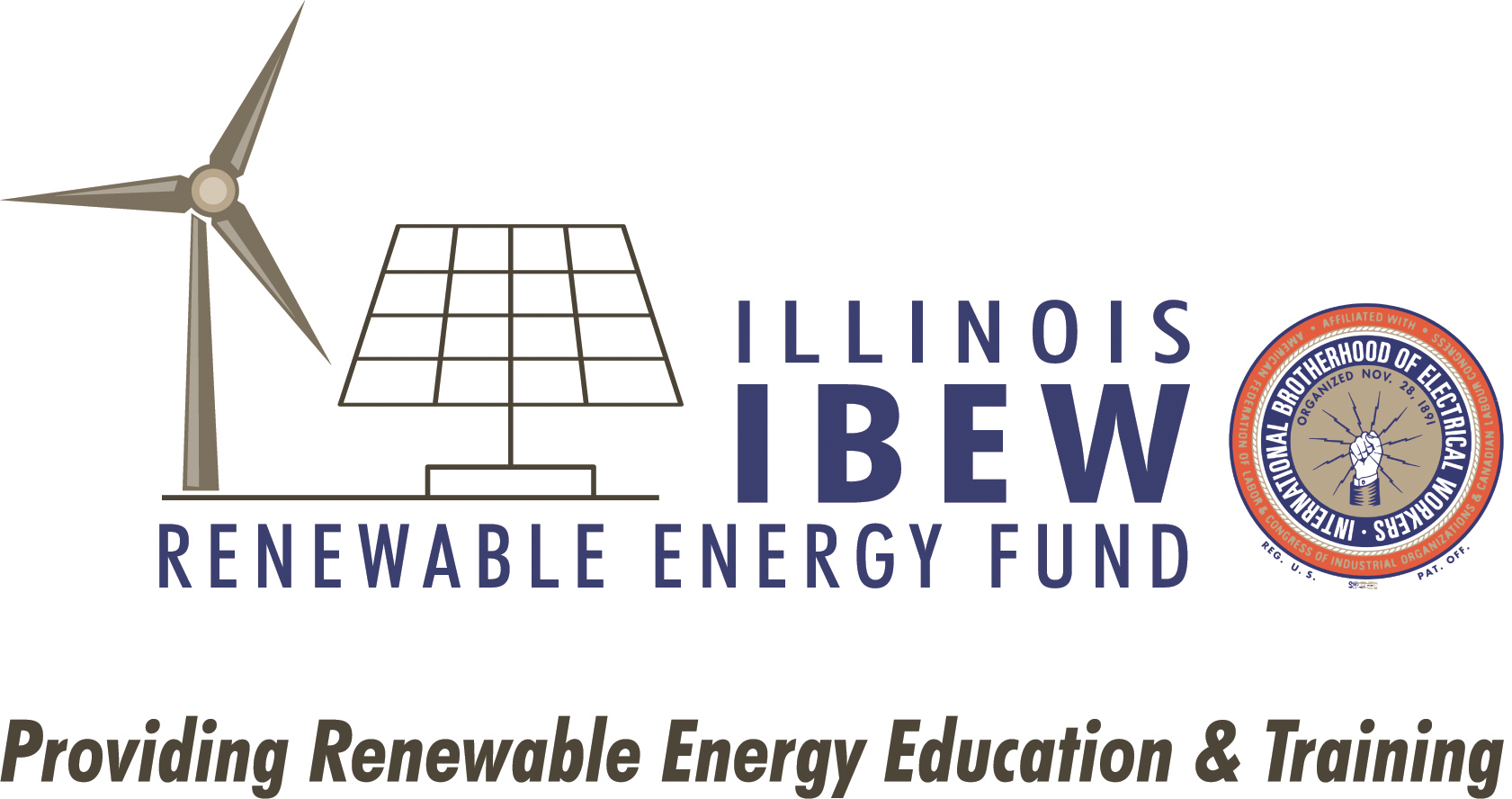 Ibew Il Renewable Energy Fund Logo With Tagline Rgb